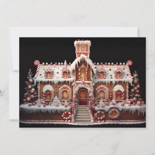 Cartes Pour Fêtes Annuelles Maison en pain d'épices Imaginaire avec bonbons 2