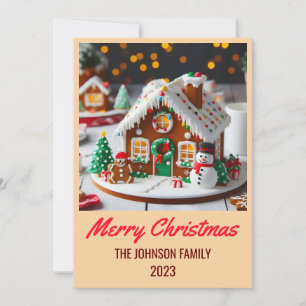 Cartes Pour Fêtes Annuelles Maison en pain d'épices - Joyeux Noël