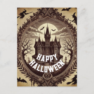 Cartes Pour Fêtes Annuelles Maison gothique victorienne hantée Happy Halloween