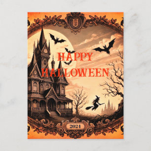 Cartes Pour Fêtes Annuelles Maison gothique victorienne hantée Happy Halloween