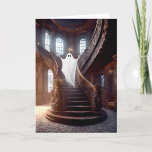 Cartes Pour Fêtes Annuelles Maison Hantée Avec Escalier