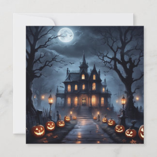 Cartes Pour Fêtes Annuelles Maison hantée d'Halloween