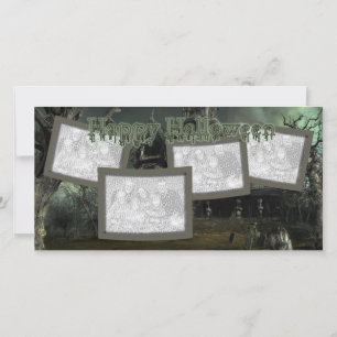 Cartes Pour Fêtes Annuelles Maison Hantée Éffrayante Halloween