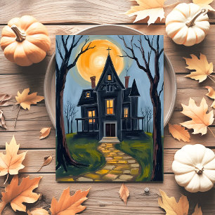 Cartes Pour Fêtes Annuelles Maison hantée   Halloween effrayant 