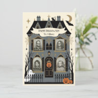 Maison hantée Halloween personnalisé multi photo