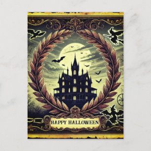Cartes Pour Fêtes Annuelles Maison hantée Victorian Gothic Happy Halloween