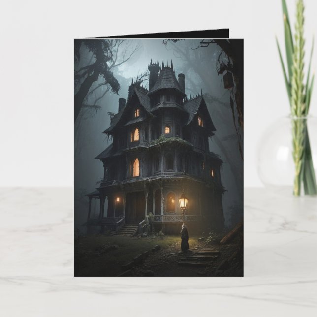 Cartes Pour Fêtes Annuelles Maison haunted (Devant)