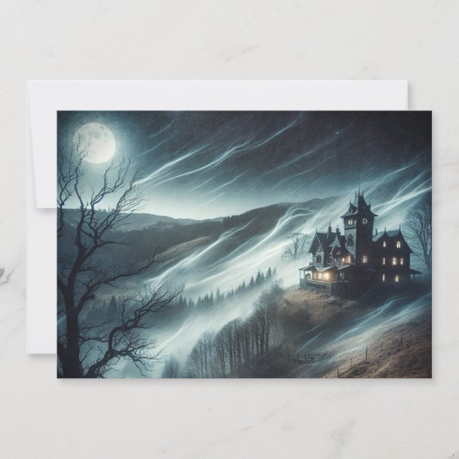 Cartes Pour Fêtes Annuelles Maison haunted (Devant)