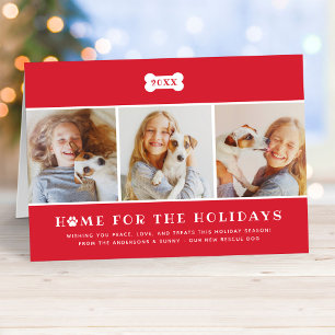 Cartes Pour Fêtes Annuelles Maison pour les vacances rouge photo de Noël