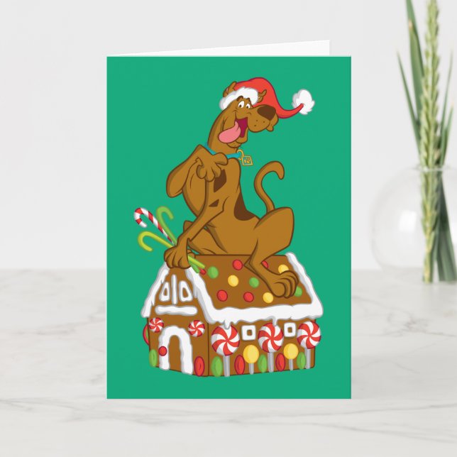 Cartes Pour Fêtes Annuelles Maison Scooby et Gingerbread (Devant)
