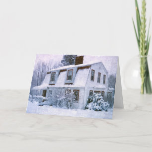 CARTES POUR FÊTES ANNUELLES MAISONNETTE D'HIVER JOYEUX NOËL