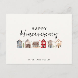 Cartes Pour Fêtes Annuelles Maisons à l'aquarelle mignonnes Joyeux anniversair