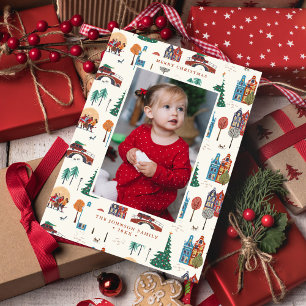 Cartes Pour Fêtes Annuelles Maisons de la ville Amsterdam Noël Moderne