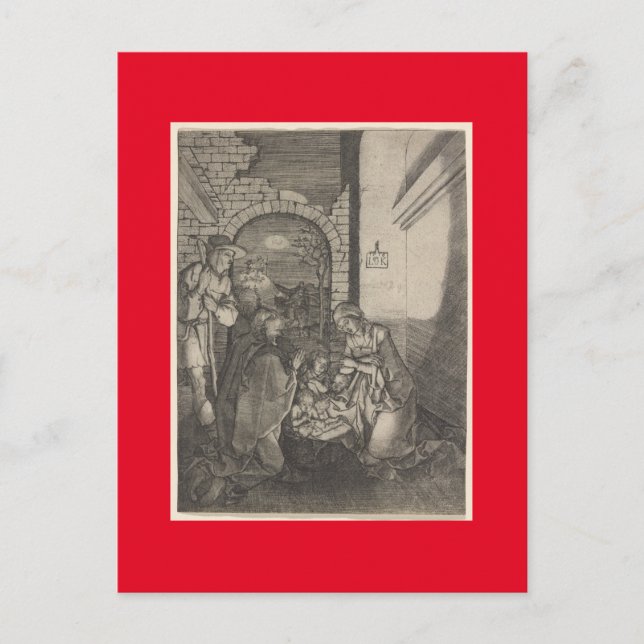 CARTES POUR FÊTES ANNUELLES MAÎTRE ALLEMAND IMPRIMER DE LA NATIVITÉ NOËL (Devant)