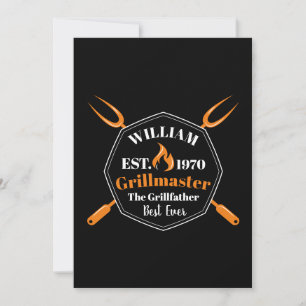 Cartes Pour Fêtes Annuelles maître de grill cuisine personnalisée
