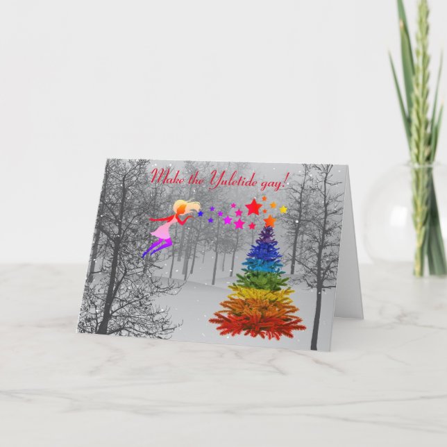 Cartes Pour Fêtes Annuelles "Make the Yuletide gay!" (Devant)