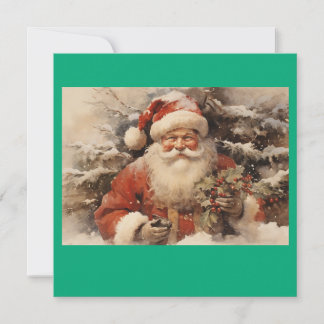 Cartes Pour Fêtes Annuelles MAKOM1000- Art du Père Noël Vintage