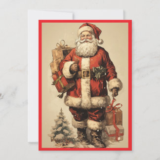 Cartes Pour Fêtes Annuelles MAKOM1000- Vintage Santa Claus Postcard