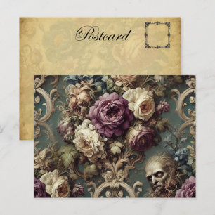 Cartes Pour Fêtes Annuelles Maladie dorée - Gothique Victorien Design floral
