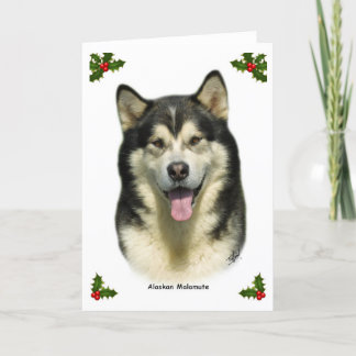 Cartes Pour Fêtes Annuelles Malamute d'Alaska 8T070D-03