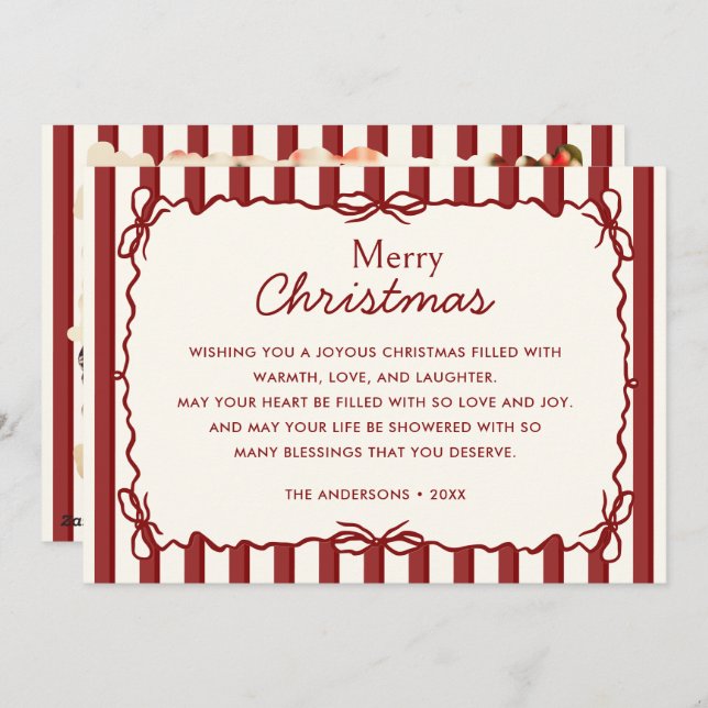 Cartes Pour Fêtes Annuelles Mâle rouge Whimsical tiré Doodle Photo de Noël (Devant / Derrière)