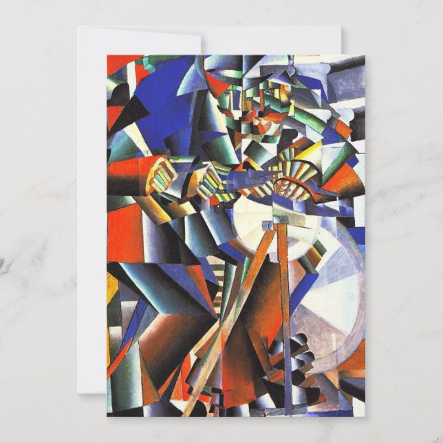 Cartes Pour Fêtes Annuelles Malevich Kazimir Le Knifegrinder (Devant)