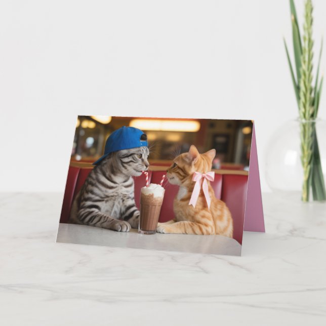 Cartes Pour Fêtes Annuelles Malt Shop Valentine Card (Devant)