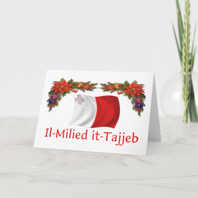 Cartes Pour Fêtes Annuelles Malte Noël (Devant)