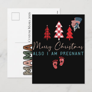 Cartes Pour Fêtes Annuelles Mama personnalisé 2026 Empreinte de pieds de bébé 