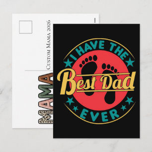 Cartes Pour Fêtes Annuelles Mama personnalisé 2026 Empreinte de pieds de bébé 