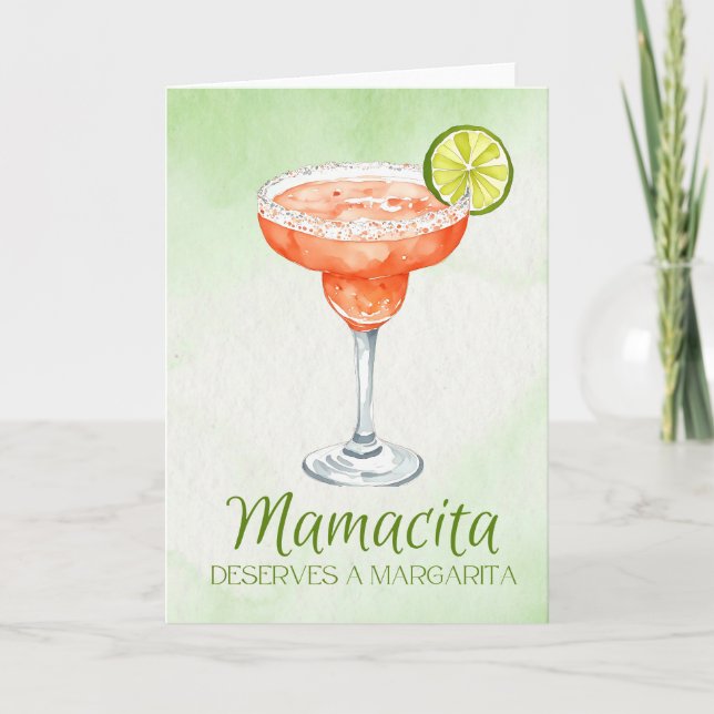 Cartes Pour Fêtes Annuelles Mamacita mérite un aquarelle de Margarita (Devant)