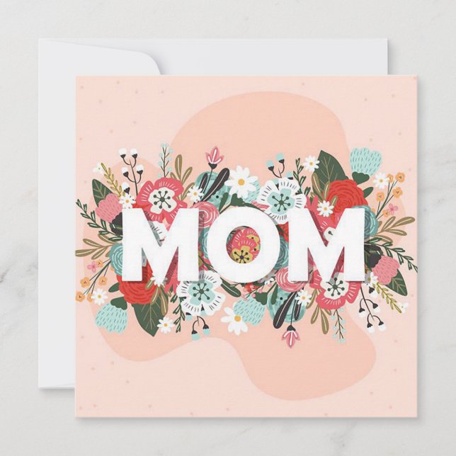 Cartes Pour Fêtes Annuelles Maman (Devant)