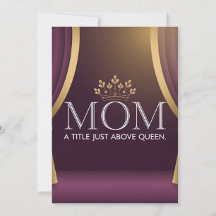 Cartes Pour Fêtes Annuelles Maman au-dessus de la couronne de reine Fête des m