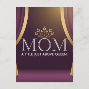 Cartes Pour Fêtes Annuelles Maman au-dessus de la Reine Couronne Fête des Mère