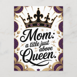 Cartes Pour Fêtes Annuelles Maman au-dessus de la Reine Couronne Fête des Mère