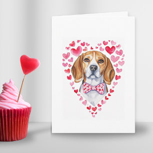 Cartes Pour Fêtes Annuelles Maman Beagle Saint-Valentin Amour de Chien Cœur Ro