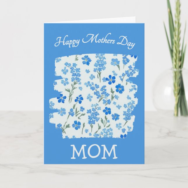 Cartes Pour Fêtes Annuelles Maman Bleue Oublie-moi les noeuds | Salutation de  (Devant)