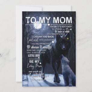 Cartes Pour Fêtes Annuelles Maman Cadeaux Lettre À Ma Mère Amour Du Fils