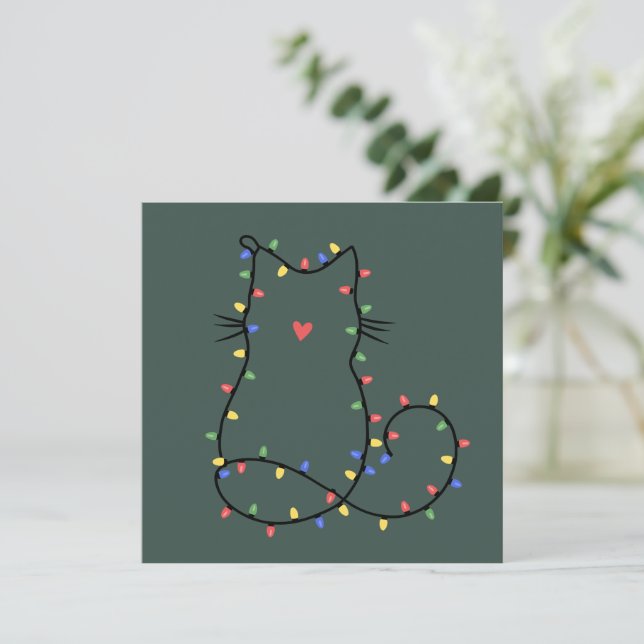Cartes Pour Fêtes Annuelles Maman chat de Noël mignon cadeau de Noël drôle ama (Debout devant)