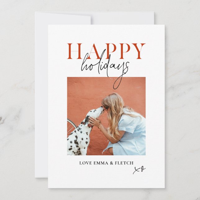 Cartes Pour Fêtes Annuelles Maman Chien Couleurs Brillantes Rouges Orange Rétr (Devant)