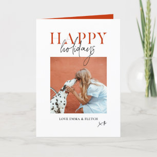 Cartes Pour Fêtes Annuelles Maman Chien Moderne Rétro Couleurs Vives Rouge Ora