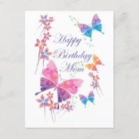 Cartes Postales Joyeux Anniversaire Papillon Originales Zazzle Fr