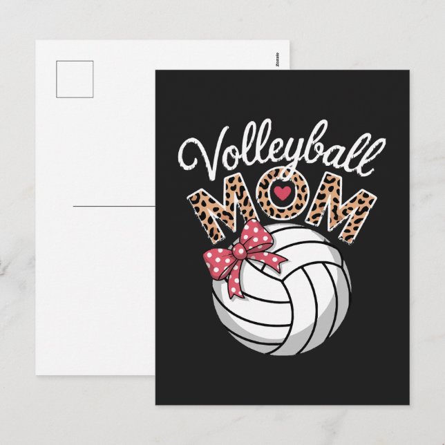 Cartes Pour Fêtes Annuelles Maman de volleyeuse (Devant / Derrière)