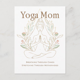 Cartes Pour Fêtes Annuelles Maman de yoga qui respire à travers la maternité