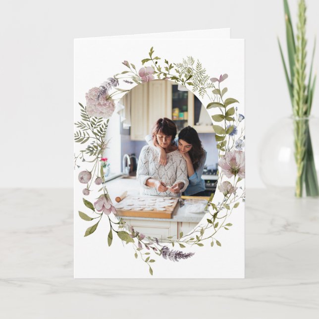 Cartes Pour Fêtes Annuelles Maman, je t' choisirais comme amie | Photo florale (Devant)