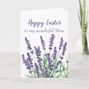 Cartes Pour Fêtes Annuelles Maman Joyeux Pâques Lavande Printemps Fleur de jar