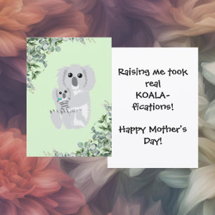 Cartes Pour Fêtes Annuelles Maman Koala Drôle de la Fête des Mères