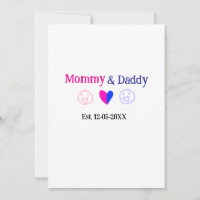 Maman & Papa nouveaux parents ajouter nom date coe