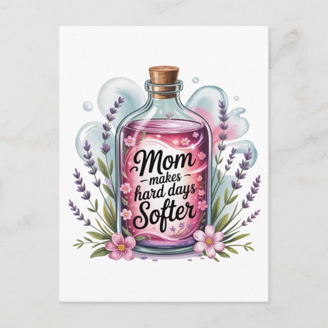 Cartes Pour Fêtes Annuelles Maman rend les jours difficiles plus doux (Devant)