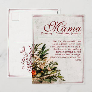 Cartes Pour Fêtes Annuelles Maman - tout simplement irremplaçable - Bouquet
